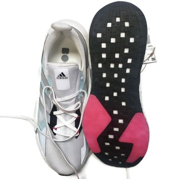 Adidas X9000L4 Running Shoes Womens 10.5 Sneakers FW8405 Crystal White Silver - Picture 5 of 11